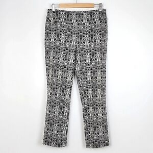 Lisette Montreal Women's Black White Pull On Dress Pant Viscose Stretch Size 8